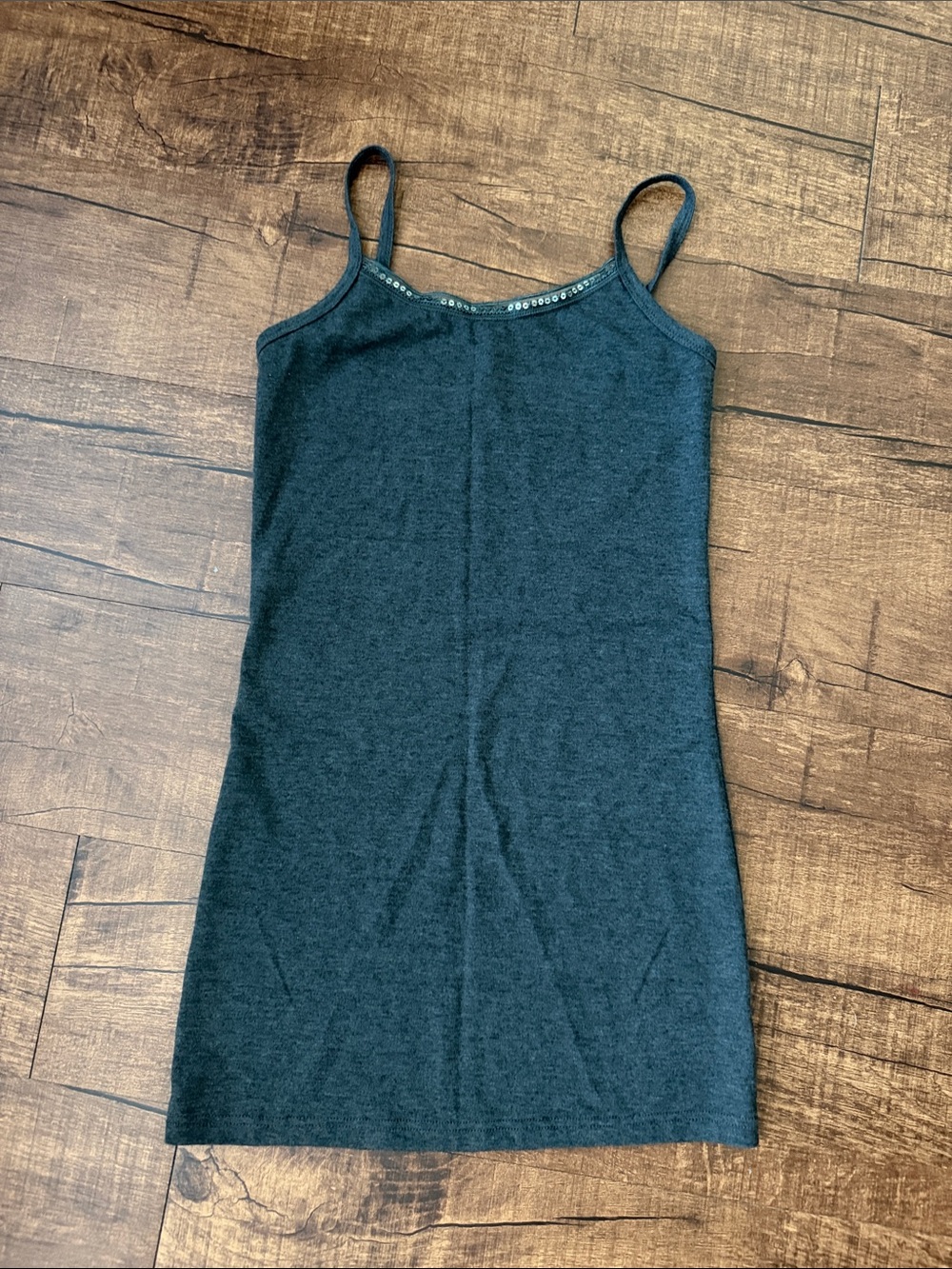 BKE grey tank with sequin detail
